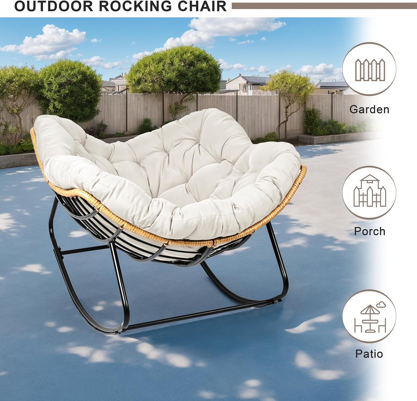 Oversized Egg-Shaped Rocking Recliner Chair